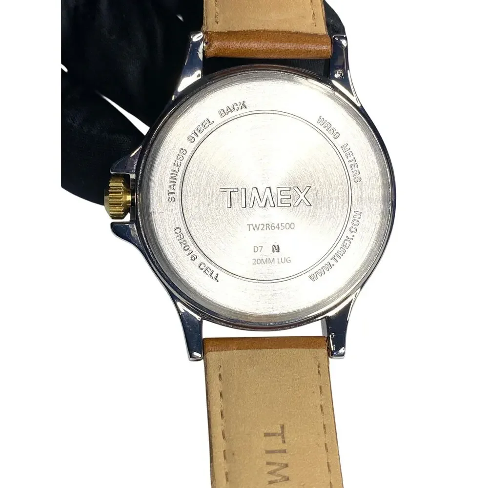 Timex Harborside Model TW2R64500 Diver Style Watch 42mm Indiglo Two Tone Casual